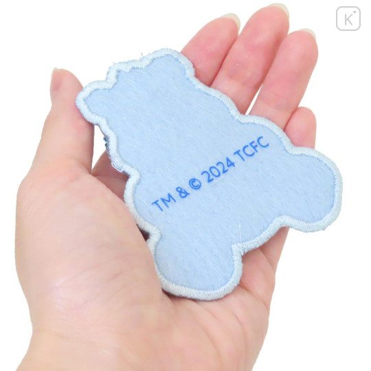 Japan Care Bears Embroidered Patch Mascot Bag Charm Keychain - Grumpy Bear - 2