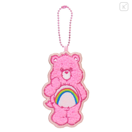 Japan Care Bears Embroidered Patch Mascot Bag Charm Keychain - Cheer Bear - 1