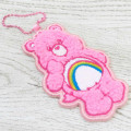 Japan Care Bears Embroidered Patch Mascot Bag Charm Keychain - Cheer Bear - 3