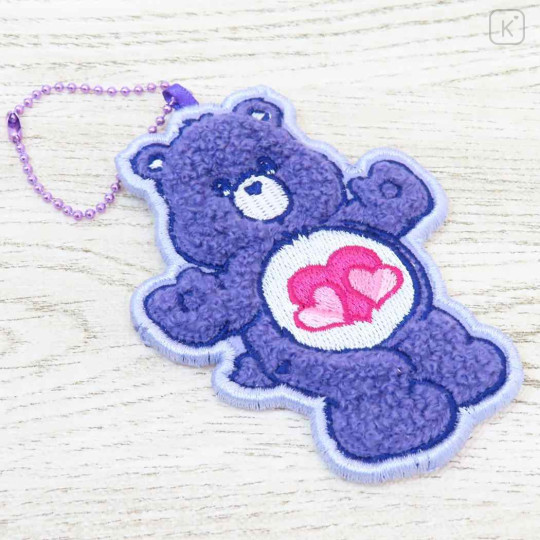 Japan Care Bears Embroidered Patch Mascot Bag Charm Keychain - Harmony Bear - 3