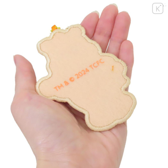 Japan Care Bears Embroidered Patch Mascot Bag Charm Keychain - Laugh-A-Lot Bear - 2