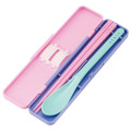 Japan Care Bears Chopsticks 18cm & Spoon with Case - Pink Purple Mint - 2