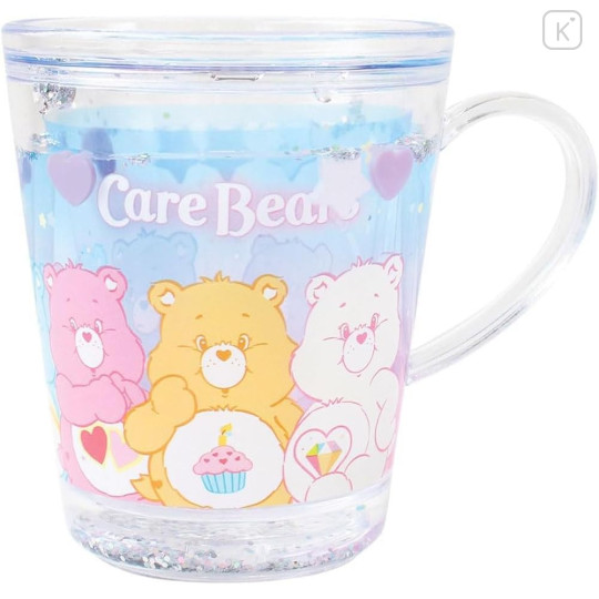 Japan Care Bears Glitter Snow Globe Plastic Cup - Team - 1