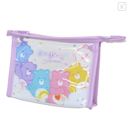 Japan Care Bears Clear Cosmetic Pouch - Purple - 1