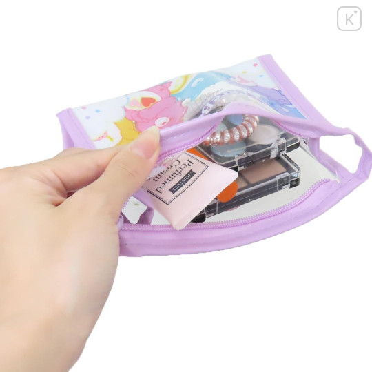 Japan Care Bears Clear Cosmetic Pouch - Purple - 3