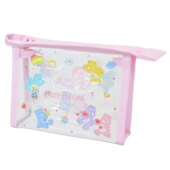 Japan Care Bears Clear Cosmetic Pouch - Pink