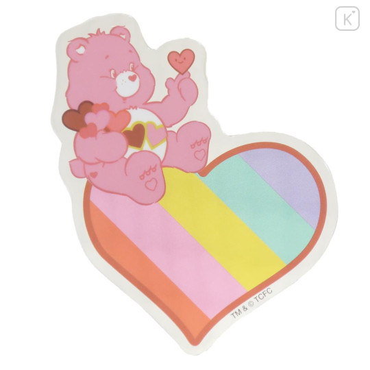 Japan Care Bears Vinyl Sticker - Love A Lot Bear Rainbow Heart - 1