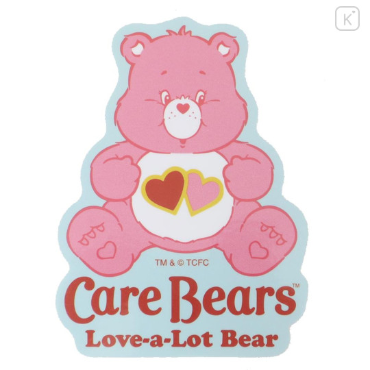 Japan Care Bears Vinyl Sticker - Love A Lot Bear Sitting - 1