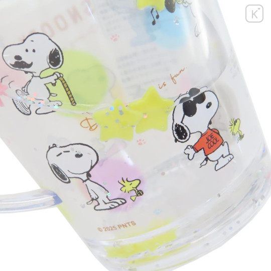Japan Peanuts Glitter Snow Globe Plastic Cup - Snoopy : Cosplay - 3