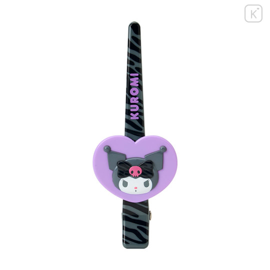 Japan Sanrio Original Long Hair Clip - Kuromi : Monotone Animal - 1