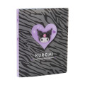 Japan Sanrio Original B5 26 Hole Binder - Kuromi : Monotone Animal - 1