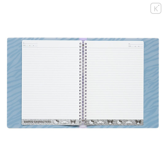 Japan Sanrio Original B5 26 Hole Binder - Kuromi : Monotone Animal - 3
