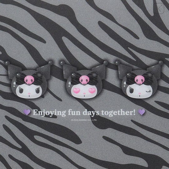 Japan Sanrio Original B5 26 Hole Binder - Kuromi : Monotone Animal - 5