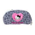 Japan Sanrio Original Fluffy Plush Pen Case - Hello Kitty : Monotone Animal - 2