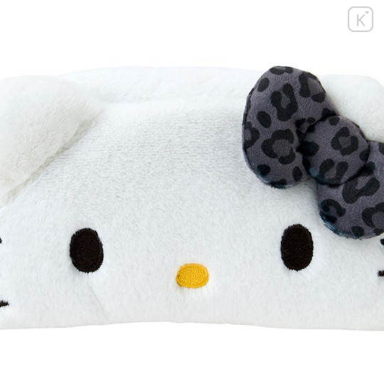 Japan Sanrio Original Fluffy Plush Pen Case - Hello Kitty : Monotone Animal - 4
