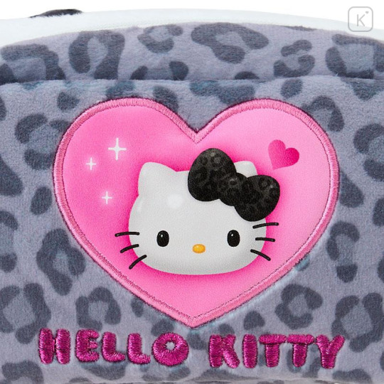 Japan Sanrio Original Fluffy Plush Pen Case - Hello Kitty : Monotone Animal - 5