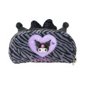Japan Sanrio Original Fluffy Plush Pen Case - Kuromi : Monotone Animal - 2