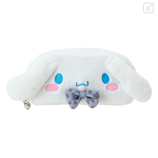 Japan Sanrio Original Fluffy Plush Pen Case - Cinnamoroll : Monotone Animal - 1