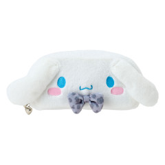 Japan Sanrio Original Fluffy Plush Pen Case - Cinnamoroll : Monotone Animal