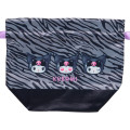 Japan Sanrio Original Drawstring Pouch Set - Kuromi : Monotone Animal - 3