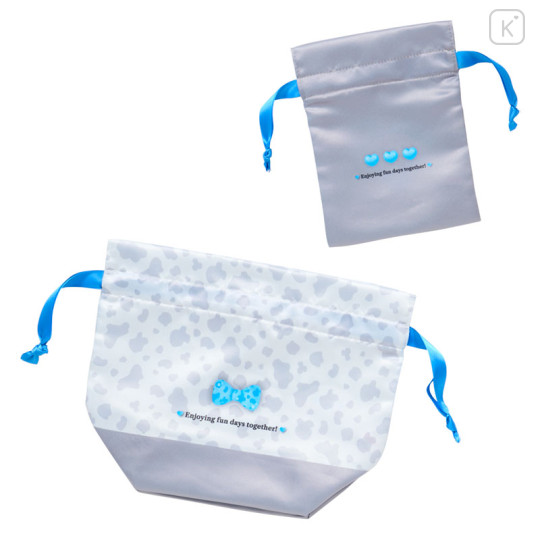 Japan Sanrio Original Drawstring Pouch Set - Cinnamoroll : Monotone Animal - 2