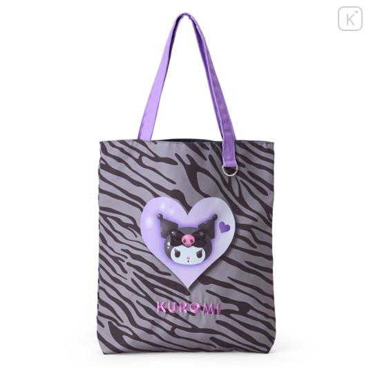 Japan Sanrio Original Tote Bag - Kuromi : Monotone Animal - 1