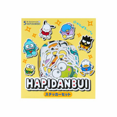 Japan Sanrio Die-cut Flake Seal Sticker Pack - Hello Kitty : Hapidanbui Boys Happy Birthday 5th Anniversary! All Together