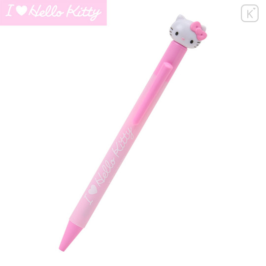 Japan Sanrio Original Mascot Ballpoint Pen - Hello Kitty : I Love Hello Kitty Pink - 1