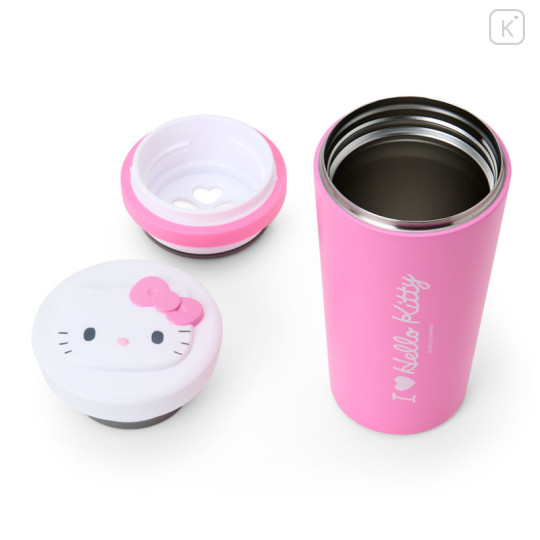 Japan Sanrio Original Stainless Steel Bottle 340ml - Hello Kitty : I Love Hello Kitty Pink - 2