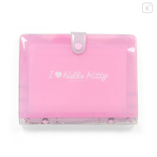 Japan Sanrio Original 6 Hole Binder - Hello Kitty : I Love Hello Kitty Glitter - 2