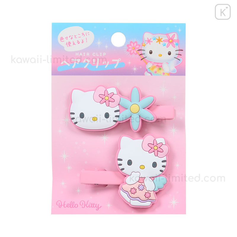 Japan Sanrio Rubber Hair Clip Set - Hello Kitty : Fantasy