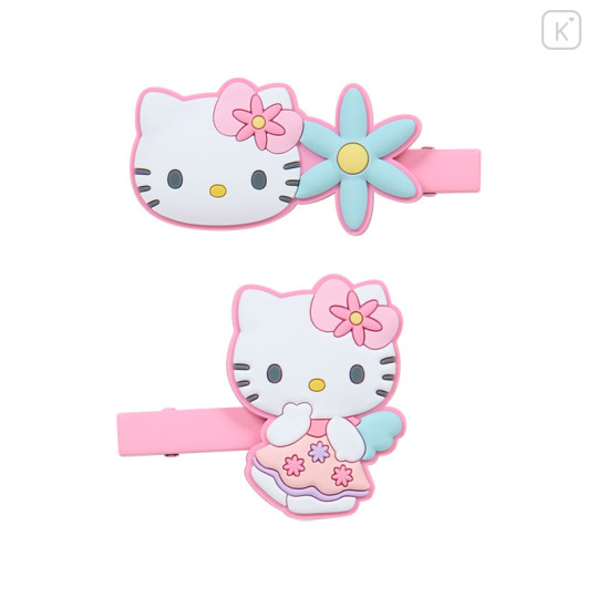 Japan Sanrio Rubber Hair Clip Set - Hello Kitty : Fantasy Angel Pink - 2
