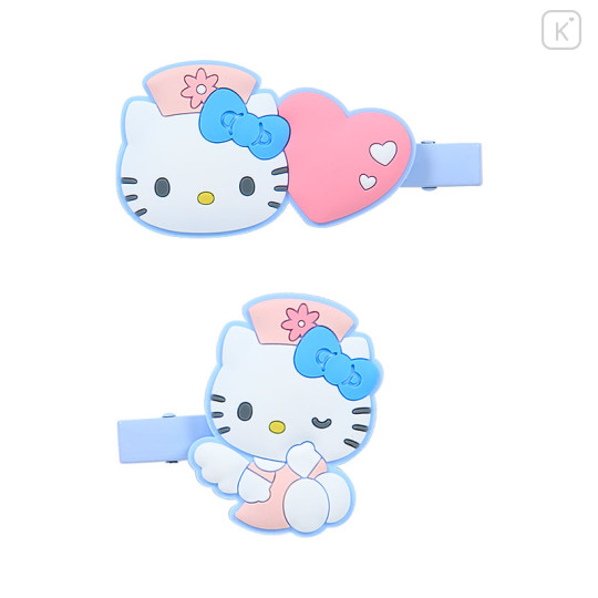 Japan Sanrio Rubber Hair Clip Set - Hello Kitty : Fantasy Angel Blue - 2