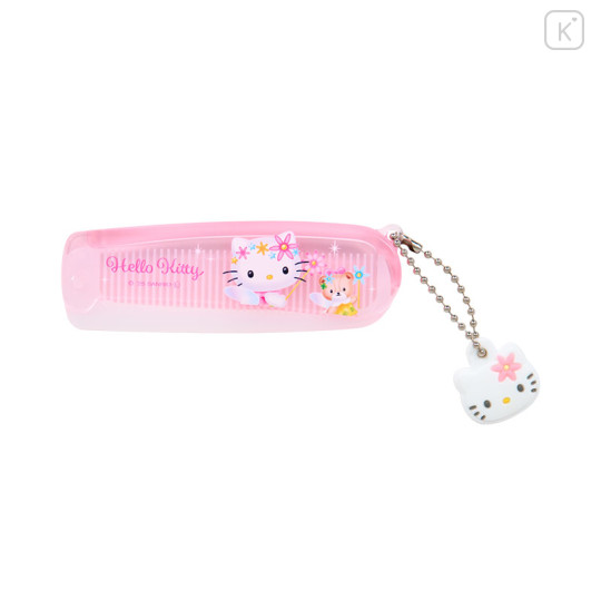 Japan Sanrio Folding Comb - Hello Kitty : Fantasy Angel Pink - 1
