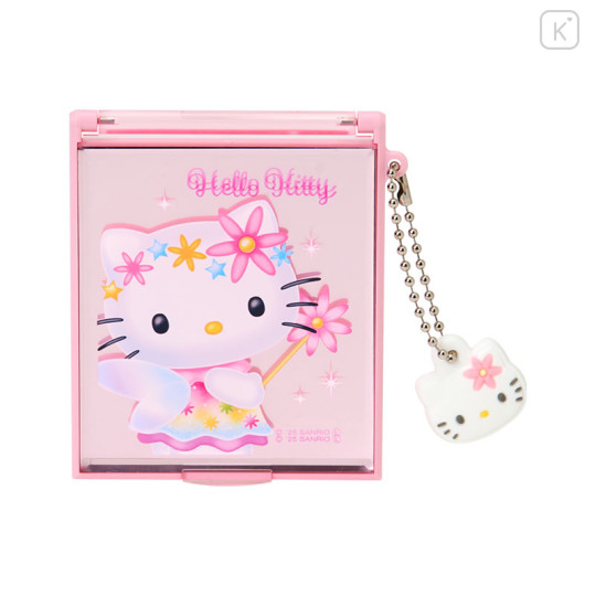 Japan Sanrio Folding Mirror - Hello Kitty : Fantasy Angel Pink - 1