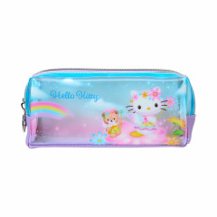 Japan Sanrio Double Zipper Pen Case - Hello Kitty & Tiny Chum : Fantasy Angel