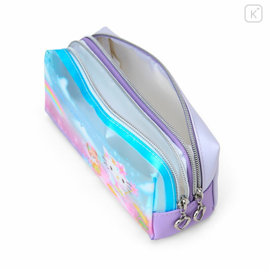 Japan Sanrio Double Zipper Pen Case - Hello Kitty & Tiny Chum : Fantasy Angel - 3