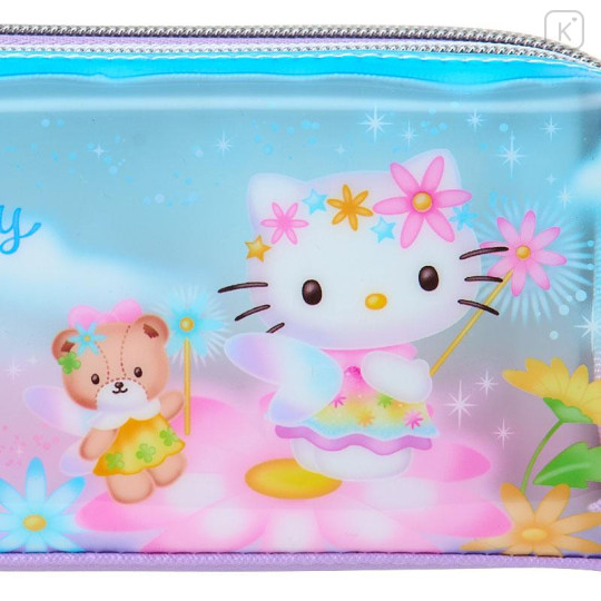 Japan Sanrio Double Zipper Pen Case - Hello Kitty & Tiny Chum : Fantasy Angel - 4