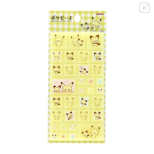 Japan Pokemon Tile Sticker - Pichu & Pikachu : Pokepeace - 1