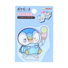Japan Pokemon Lenticular Sticker - Piplup : Pokepeace Ice Cream
