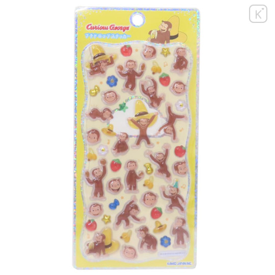Japan Curious George Petit Drop Seal 3D Sticker - 1