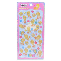 Japan Looney Tunes Petit Drop Seal 3D Sticker - Tweety : Pink