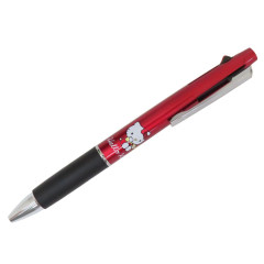 Japan Sanrio Jetstream 2&1 Multi Ballpoint Pen + Mechanical Pencil - Hello Kitty : Metallic Red