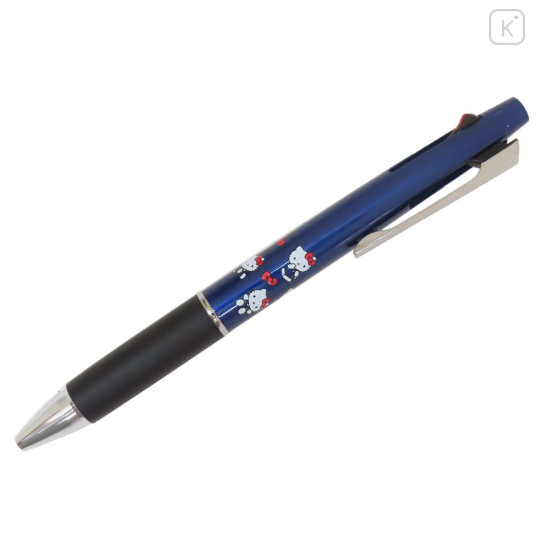 Japan Sanrio Jetstream 2&1 Multi Ballpoint Pen + Mechanical Pencil - Hello Kitty : Metallic Navy - 1