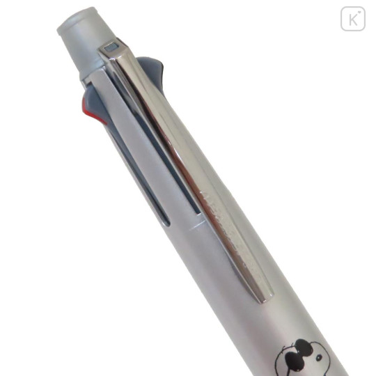 Japan Peanuts Jetstream 4&1 Multi Ballpoint Pen + Mechanical Pencil - Snoopy : Joe Cool Metallic Silver - 2