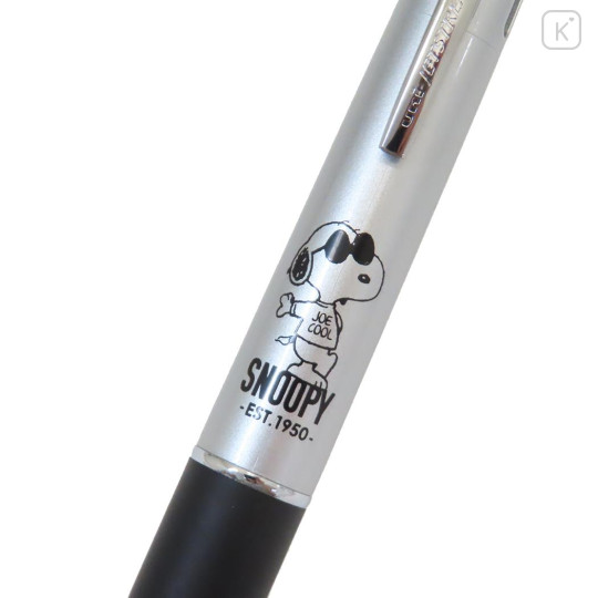 Japan Peanuts Jetstream 4&1 Multi Ballpoint Pen + Mechanical Pencil - Snoopy : Joe Cool Metallic Silver - 3