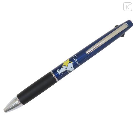 Japan Peanuts Jetstream 2&1 Multi Ballpoint Pen + Mechanical Pencil - Snoopy : Metallic Navy Star - 1
