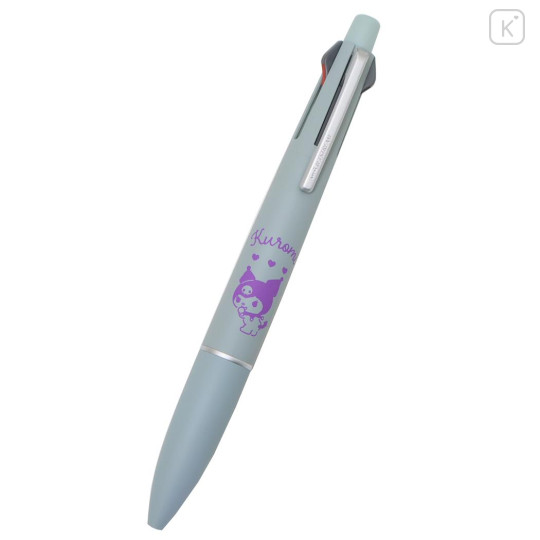 Japan Sanrio Jetstream Lite Touch Ink 4&1 Multi Ballpoint Pen + Mechanical Pencil - Kuromi : Smirk - 1