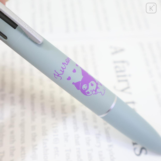 Japan Sanrio Jetstream Lite Touch Ink 4&1 Multi Ballpoint Pen + Mechanical Pencil - Kuromi : Smirk - 3