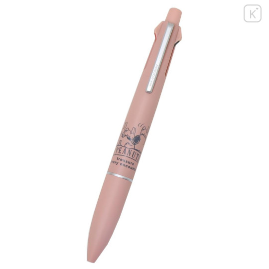 Japan Peanuts Jetstream Lite Touch Ink 4&1 Multi Ballpoint Pen + Mechanical Pencil - Snoopy : Relax With Rabbit - 1